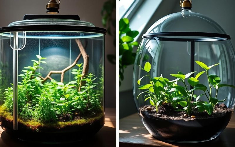 closed terrarium vs open terrarium